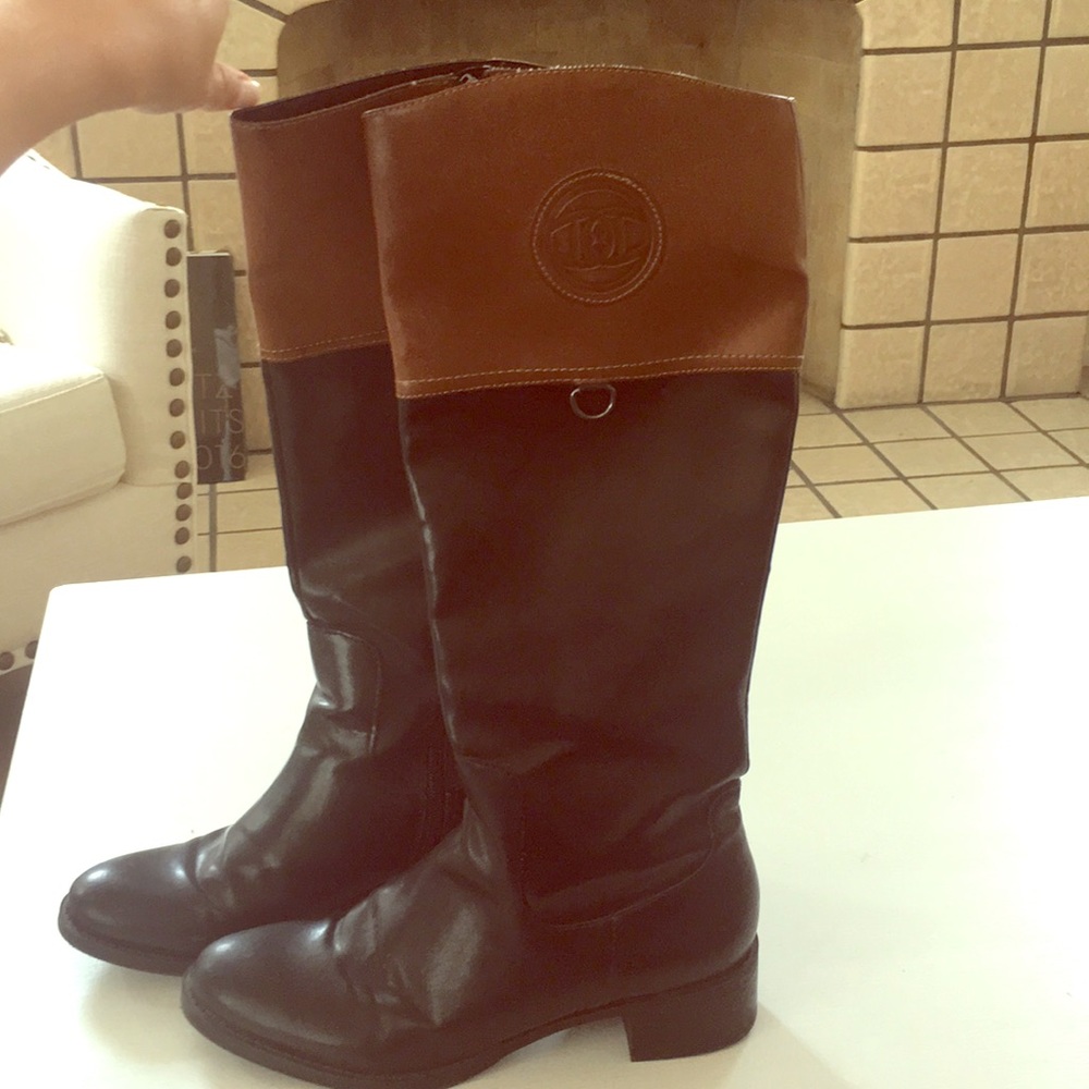 Etienne Aigner Brown and Black Fall Boots
